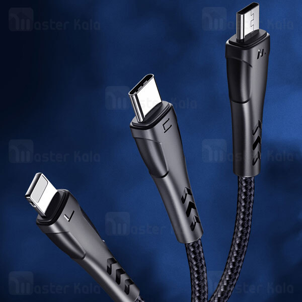 کابل سه سر مک دودو Mcdodo CA-6960 3 In 1 USB Data Cable توان 15 وات طول 1.2 متر